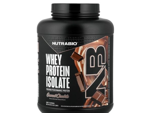 NutraBio Whey Protein Isolate 5Lbs (74 Servings) bao bì mới